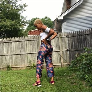 ZARA FLORAL TROUSARS